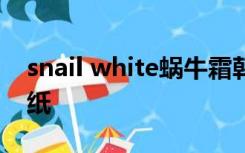 snail white蜗牛霜韩国蜗牛原液蚕丝面膜贴纸