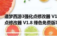 造梦西游3强化点修改器 V1.8 绿色免费版（造梦西游3强化点修改器 V1.8 绿色免费版功能简介）