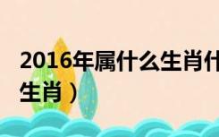 2016年属什么生肖什么星座（2016年属什么生肖）