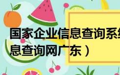 国家企业信息查询系统官网广东（国家企业信息查询网广东）