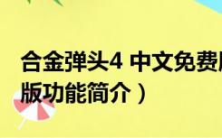 合金弹头4 中文免费版（合金弹头4 中文免费版功能简介）