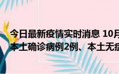 今日最新疫情实时消息 10月9日0时至12时，山东济南新增本土确诊病例2例、本土无症状感染者1例