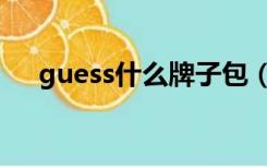 guess什么牌子包（guess是什么牌子）