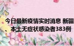 今日最新疫情实时消息 新疆10月8日新增本土确诊病例53例、本土无症状感染者383例