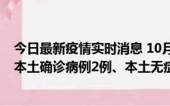 今日最新疫情实时消息 10月9日0时至12时，山东济南新增本土确诊病例2例、本土无症状感染者1例