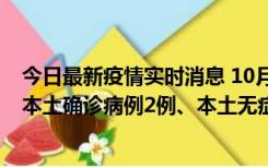 今日最新疫情实时消息 10月9日0时至12时，山东济南新增本土确诊病例2例、本土无症状感染者1例