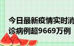 今日最新疫情实时消息 美国累计新冠肺炎确诊病例超9669万例