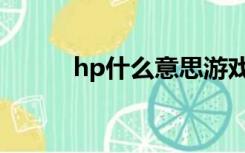 hp什么意思游戏（hp什么意思）