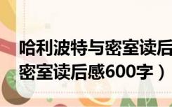 哈利波特与密室读后感1000字（哈利波特与密室读后感600字）