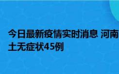 今日最新疫情实时消息 河南10月9日新增本土确诊11例、本土无症状45例