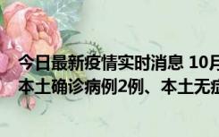 今日最新疫情实时消息 10月9日0时至12时，山东济南新增本土确诊病例2例、本土无症状感染者1例