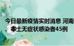 今日最新疫情实时消息 河南10月9日新增本土确诊病例11例、本土无症状感染者45例