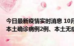 今日最新疫情实时消息 10月9日0时至12时，山东济南新增本土确诊病例2例、本土无症状感染者1例