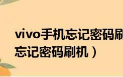 vivo手机忘记密码刷机怎样刷机（vivo手机忘记密码刷机）