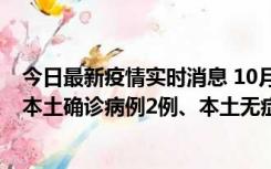 今日最新疫情实时消息 10月9日0时至12时，山东济南新增本土确诊病例2例、本土无症状感染者1例