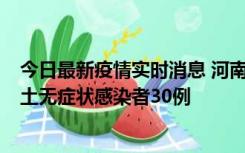 今日最新疫情实时消息 河南昨日新增本土确诊病例8例，本土无症状感染者30例