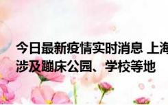 今日最新疫情实时消息 上海社会面新增2例本土确诊病例，涉及蹦床公园、学校等地