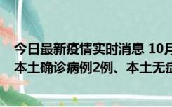 今日最新疫情实时消息 10月9日0时至12时，山东济南新增本土确诊病例2例、本土无症状感染者1例