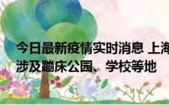 今日最新疫情实时消息 上海社会面新增2例本土确诊病例，涉及蹦床公园、学校等地