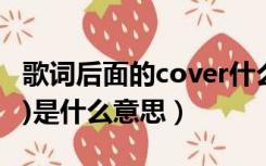 歌词后面的cover什么意思（歌曲后面(cover)是什么意思）