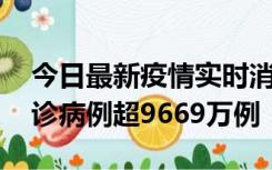 今日最新疫情实时消息 美国累计新冠肺炎确诊病例超9669万例