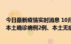今日最新疫情实时消息 10月9日0时至12时，山东济南新增本土确诊病例2例、本土无症状感染者1例