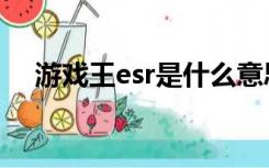 游戏王esr是什么意思（esr是什么意思）