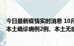 今日最新疫情实时消息 10月9日0时至12时，山东济南新增本土确诊病例2例、本土无症状感染者1例