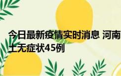 今日最新疫情实时消息 河南10月9日新增本土确诊11例、本土无症状45例