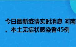 今日最新疫情实时消息 河南10月9日新增本土确诊病例11例、本土无症状感染者45例