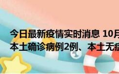 今日最新疫情实时消息 10月9日0时至12时，山东济南新增本土确诊病例2例、本土无症状感染者1例