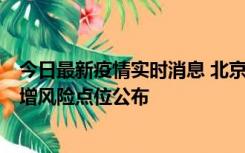 今日最新疫情实时消息 北京昌平新增1例新冠确诊病例，新增风险点位公布