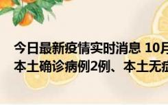 今日最新疫情实时消息 10月9日0时至12时，山东济南新增本土确诊病例2例、本土无症状感染者1例