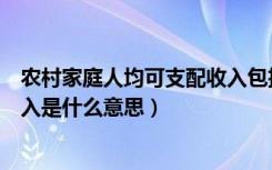 农村家庭人均可支配收入包括哪些（农村居民人均可支配收入是什么意思）