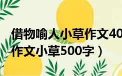 借物喻人小草作文400字五年级（借物喻人的作文小草500字）