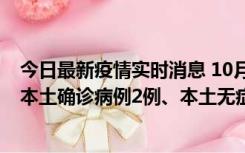 今日最新疫情实时消息 10月9日0时至12时，山东济南新增本土确诊病例2例、本土无症状感染者1例