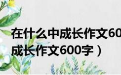 在什么中成长作文600字初中作文（在什么中成长作文600字）