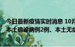 今日最新疫情实时消息 10月9日0时至12时，山东济南新增本土确诊病例2例、本土无症状感染者1例