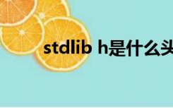 stdlib h是什么头文件（stdlib h）