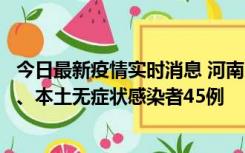 今日最新疫情实时消息 河南10月9日新增本土确诊病例11例、本土无症状感染者45例