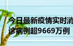 今日最新疫情实时消息 美国累计新冠肺炎确诊病例超9669万例