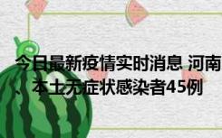 今日最新疫情实时消息 河南10月9日新增本土确诊病例11例、本土无症状感染者45例