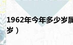 1962年今年多少岁属什么（1962年今年多少岁）