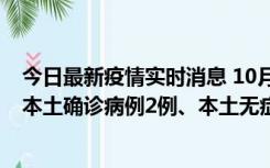 今日最新疫情实时消息 10月9日0时至12时，山东济南新增本土确诊病例2例、本土无症状感染者1例