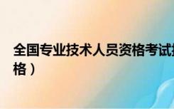 全国专业技术人员资格考试报名时间（全国专业技术人员资格）