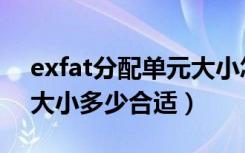 exfat分配单元大小怎么选（exfat分配单元大小多少合适）