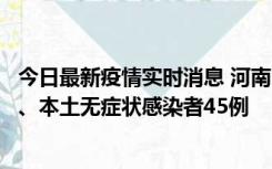 今日最新疫情实时消息 河南10月9日新增本土确诊病例11例、本土无症状感染者45例