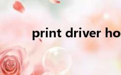 print driver host for 32bit翻译