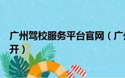 广州驾校服务平台官网（广州市学驾服务平台网络教学打不开）