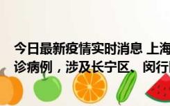 今日最新疫情实时消息 上海社会面新增2例新冠肺炎本土确诊病例，涉及长宁区、闵行区